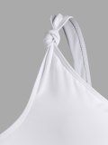 Solid One Shoulder One-Piece Swimsuit