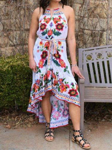 Vintage Sleeveless Color-Block Dresses