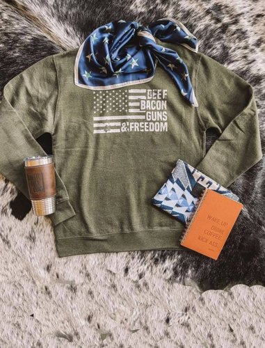 Crew Neck Cotton-Blend Sweatshirt