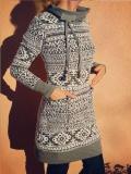 Casual Turtleneck Long Sleeve Cotton Sweatshirt