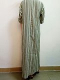 Plus Size Women  Shift Daily Linen Long Sleeve Pockets Striped Dress