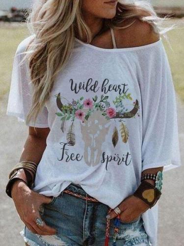 Casual  Top Hippie Printed