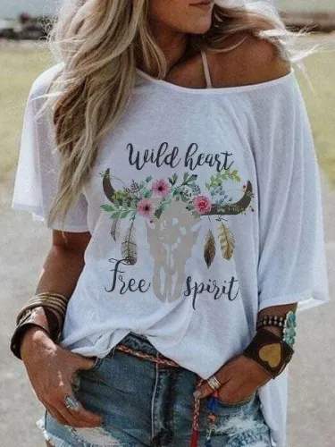 Casual  Top Hippie Printed