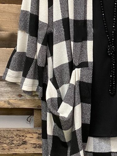Black Cotton-Blend Long Sleeve Outerwear