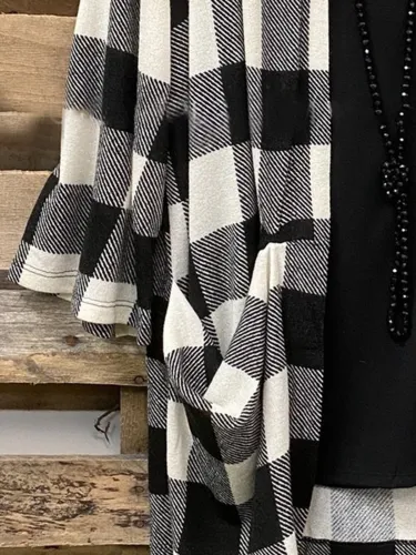 Black Cotton-Blend Long Sleeve Outerwear