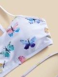 Butterfly Print String Thong Bikini