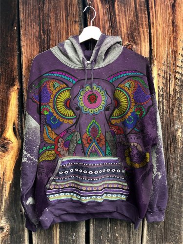 Long Sleeve Hoodie Tribal Sweatshirt