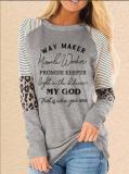 Printed Letter Long Sleeve Shirts & Tops