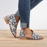 Pu Low Heel Date Sandals