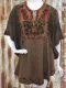 Crew Neck Printed Floral Short Sleeve Shirts & Tops