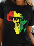 Black History Month Roots Shift Short Sleeve Vintage Shirts & Tops