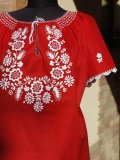 Cotton-Blend Floral Short Sleeve Shirts & Tops