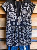 Sweet Frill Sleeve Leopard Shirts & Tops