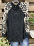 Color-Block Leopard Shirts & Tops