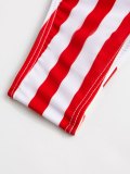 Striped Print One-Piece Swimwear