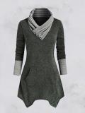 As Picture Paneled V Neck Vintage Dresses