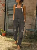 Women's Casual Denim Rompers