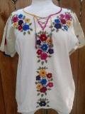 Short Sleeve V Neck Casual Floral Shirts & Tops
