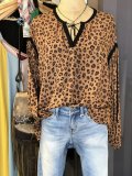 Boho V Neck Vintage Floral-Print Jersey Shirts & Tops