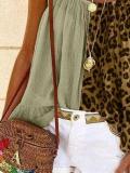 Pink Leopard Casual Cotton-Blend Shirts & Tops