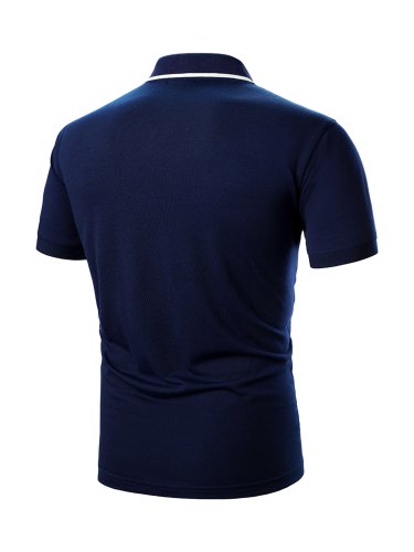 Men's Four Tone Colorblock Polo Shirt
