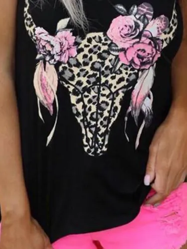 Sleeveless Printed Shirts & Tops