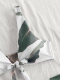Leaf Print Front knot Bikini