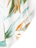 Men's Retro Leaf Print Button Up Shirt