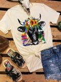 Apricot Cotton Short Sleeve Crew Neck Shift Shirts & Tops