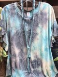 Blue Short Sleeve Shift Shirts & Tops