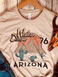 Apricot Short Sleeve Printed Shirts & Tops