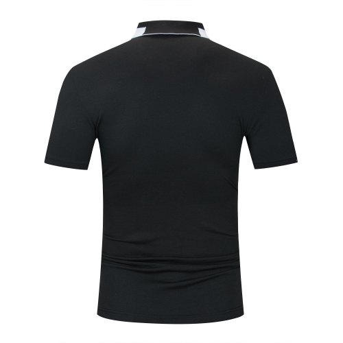 Men's Bird Embroidery Colorblock Collar Polo Shirt