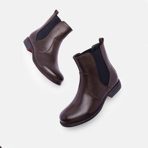 Women's Vintage Low Heel Plus Size Ankle Booties Slip-on Short Chelsea Boots