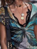 Shift Holiday Butterfly Cotton-Blend Shirts & Tops