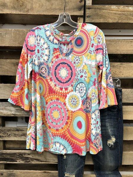 Color Short Sleeve Casual Shirts & Tops