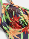 Maple Print One-Piece Underwire Swimsuit