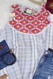 Vintage Boho Geometry Floral Sleeveless Shirts & Tops
