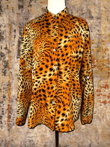 Shift Leopard Long Sleeve Boho Shirts & Tops