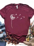 Floral Crew Neck Casual Short Sleeve Shirts & Tops