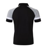 Men's Button Up Colorblock Short Sleeve Polo Shirt