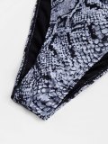 Snake Print Cut Out One-Piece Swimsuit