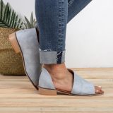 Pu Low Heel Date Sandals