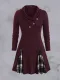 Red Paneled Vintage A-Line Cotton Dresses