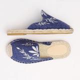 Women Fashion Embroidered Espadrille Flat Slippers Shoes