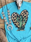 Simple Tropical Crew Neck Shirts & Tops