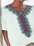Tribal Cotton-Blend Vintage Shirts & Tops