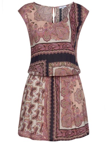As Picture Holiday Crew Neck Floral-Print Dresses