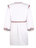 White Holiday Casual Boho Floral Printed A-Line V Neck 3/4 Sleeve Dresses