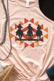 Cowboys Geometric Crew Neck Statement Shirts & Tops