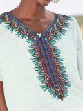 Tribal Cotton-Blend Vintage Shirts & Tops